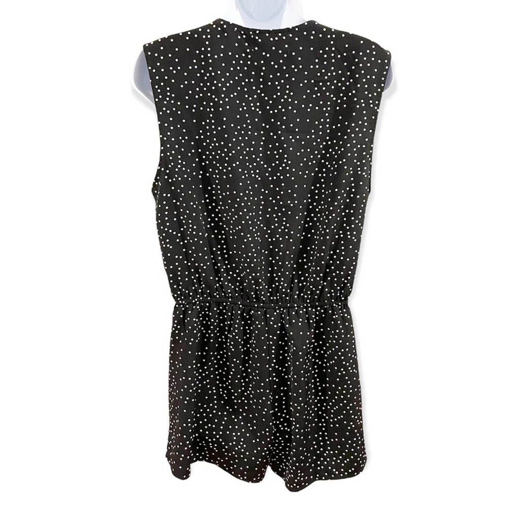 Seek the Label Polka Dot Deep V Neck Romper Black and White LF Size Medium - Picture 6 of 10